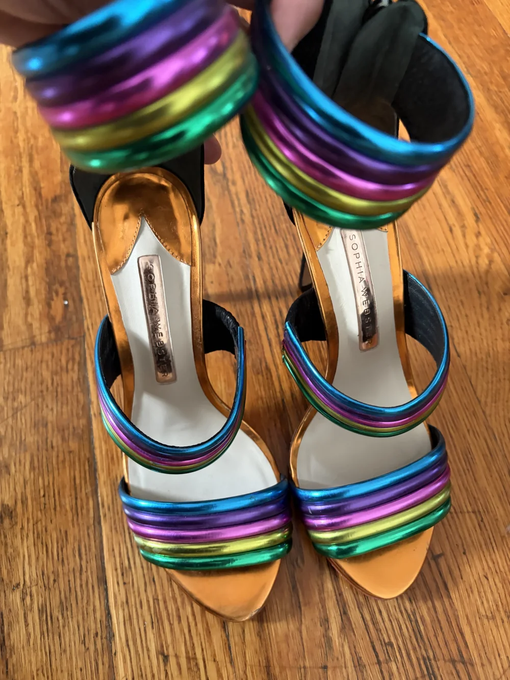 Sophia Webster Multicolor Metallic Strap Sandals - Women's - Picture 3 of 7